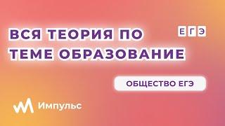 Вся теория по теме образование | Обществознание. ЕГЭ 2022